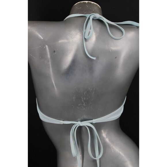 PINK VICTORIA'S SECRET BLUE SEASHELL BIKINI TOP SIZE LARGE - Picture 4 of 6